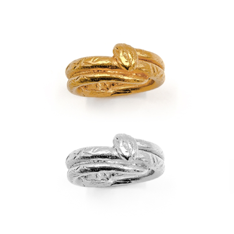 Schlangenring (zweifach gewunden) | R13 - Gold